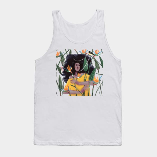 Birds of paradise Tank Top by Annada Menon